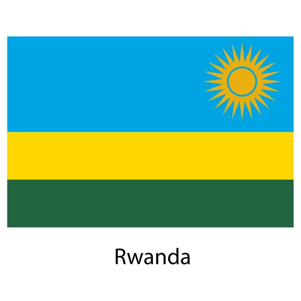 Flag  of the country  rwanda. Vector illustration. — Stock Vector