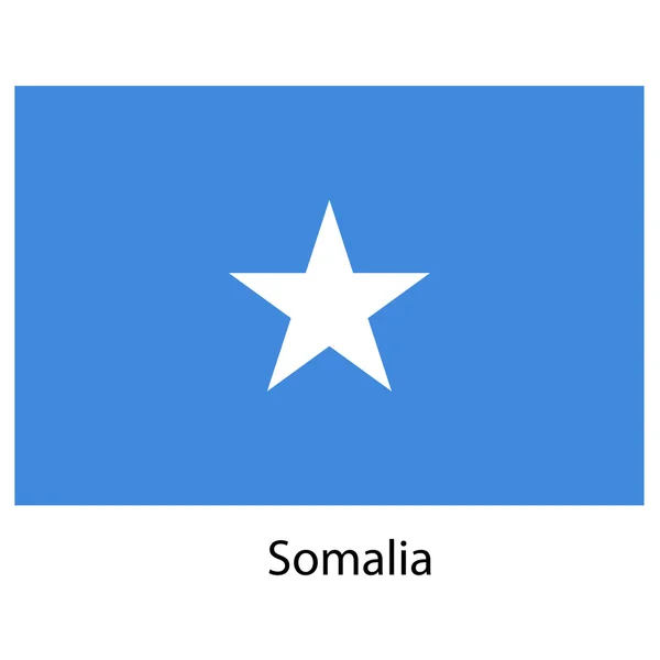 Flag  of the country  somalia. Vector illustration. — Stock Vector