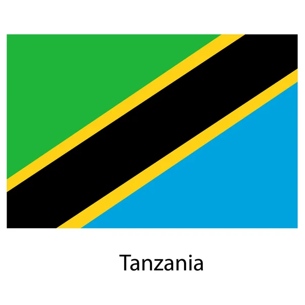 Flag  of the country  tanzania. Vector illustration. — Stock Vector