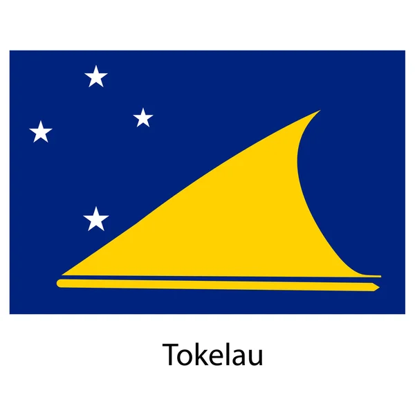 国トケラウの旗。ベクトル イラスト. — ストックベクタ