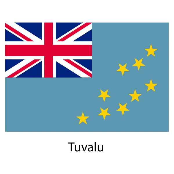 Flag  of the country  tuvalu. Vector illustration. — Stock Vector