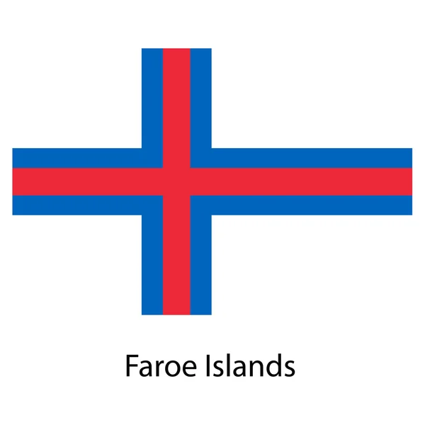 Flag  of the country  faroe islands. Vector illustration. — Stock Vector