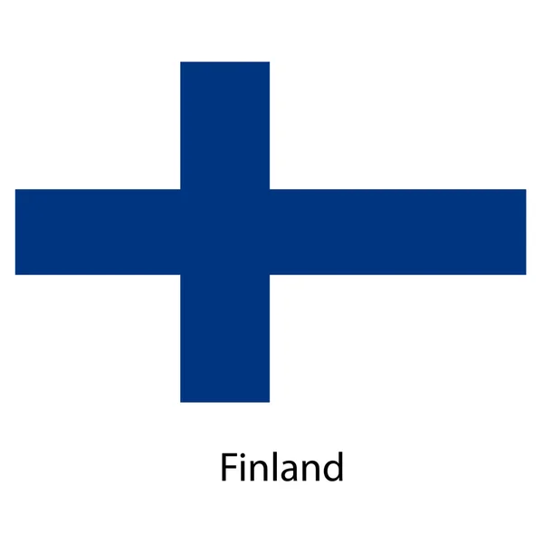 Flag  of the country  finland. Vector illustration. — Stock Vector