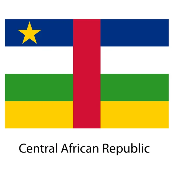 Флаг центральноафриканской республики. Векторный иллюстрат — стоковый вектор