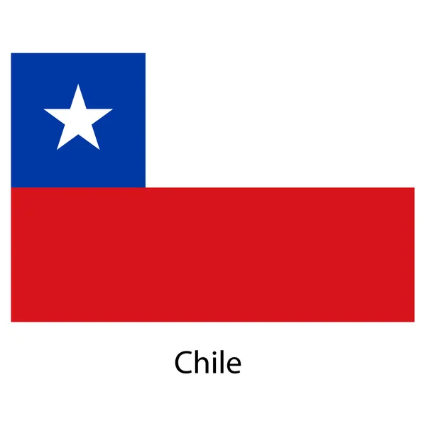 Flag  of the country  chile. Vector illustration. — Stock Vector