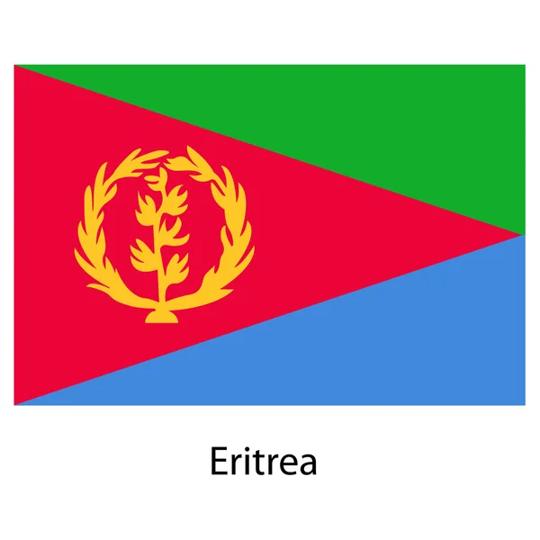 国エリトリアの旗。ベクトル イラスト. — ストックベクタ