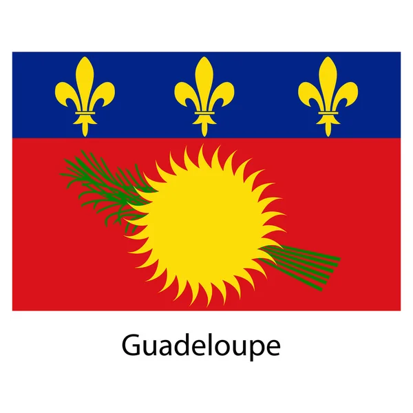 Flag  of the country guadeloupe. Vector illustration. — Stock Vector