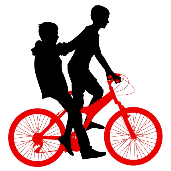 Silueta de un ciclista masculino. ilustración vectorial. — Archivo Imágenes Vectoriales