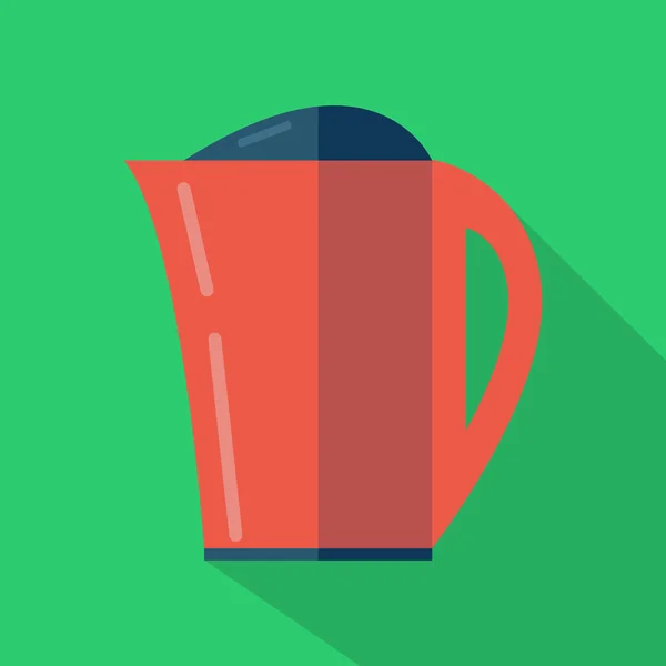 Icono de concepto de diseño plano moderno. Tetera y Cafetera. V. — Vector de stock