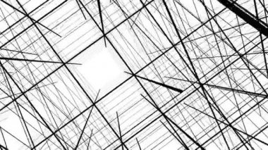 Satırları arka plan, beyaz bir arka plan üzerinde kafes soyut. 3D animasyon.