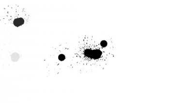 Fırça leke. Beyaz ekran arka planı. animasyon.