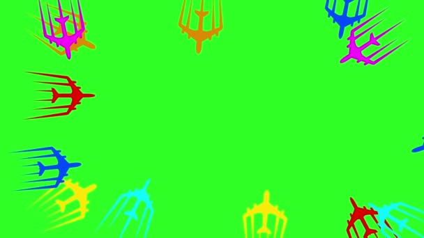 Jet avion animation de voyage aérien dans divers vols .