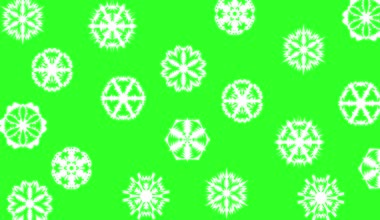 Noel başka türlü kar taneleri, yeşil ekran arka plan üzerinde etkisi kar yağışı. animasyon.