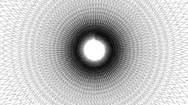 Spiralhypnotische Animation. Schwarz-Weiß-Looping. Animation. — Stockvideo