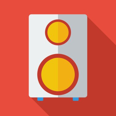 Modern düz tasarım kavramı simge hoparlör.