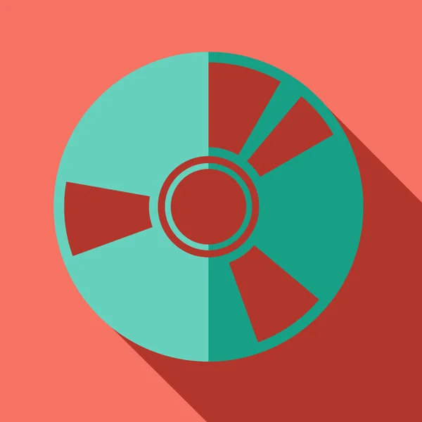 Modern flat design concept icon. CD or DVD computer disk diskett — Stock Vector