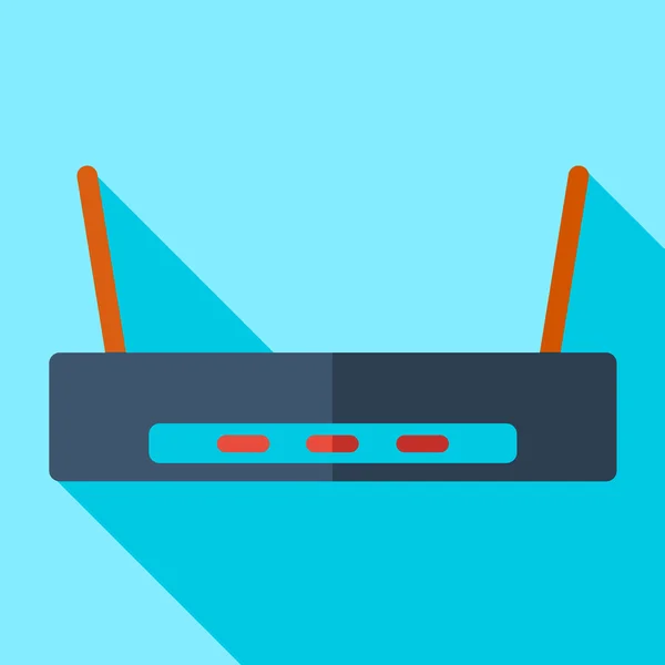 Icono de concepto de diseño plano moderno Router Wi-Fi inalámbrico. Vector il — Archivo Imágenes Vectoriales