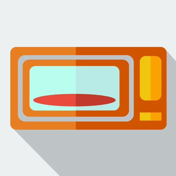 Modern flat design concept icon microwave. — Stock Vector