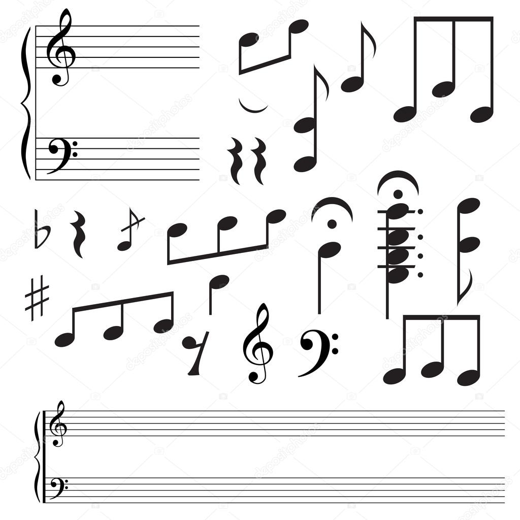 Collection icons  music note.