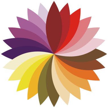 Çiçek rengi lotus siluet tasarımı için. Vektör çizim.