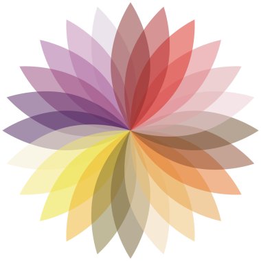 Çiçek rengi lotus siluet tasarımı için. Vektör çizim.