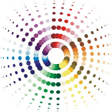 Yarı ton noktaları arka plan renk. Vektör çizim