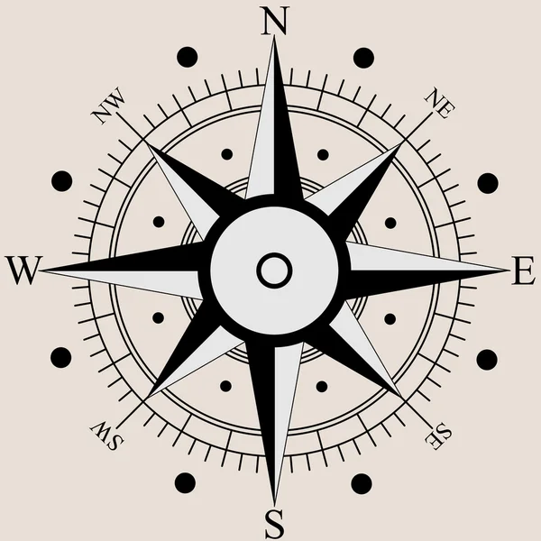 Wind rose compass flat symbols. Vector illustration. — Stock Vector