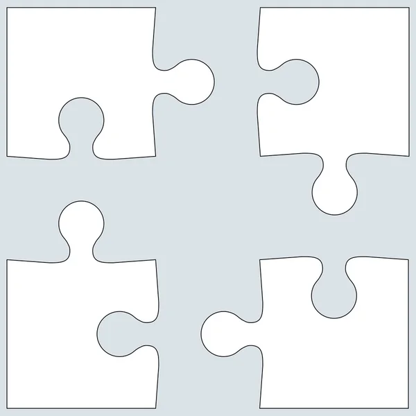 Hintergrund Vektor Illustration Puzzle. weiß auf grau — Stockvektor
