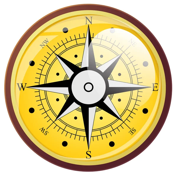 Windrose Kompass flache Symbole. Vektorillustration. — Stockvektor