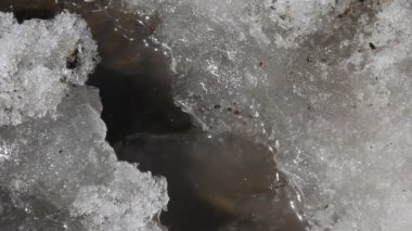 Bahar kar Nehri üzerinde Nisan ayında erime..