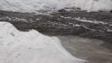 Bahar kar Nehri üzerinde Nisan ayında erime..