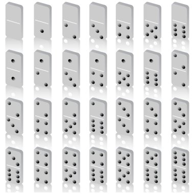 zar bir oyun Domino için ayarlayın. Vektör.