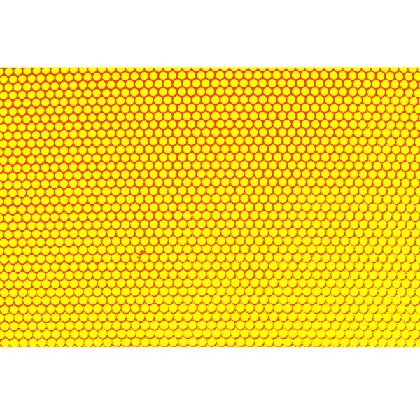 Metal agujero rejilla fondo amarillo agujero. Ilustración vectorial. — Archivo Imágenes Vectoriales