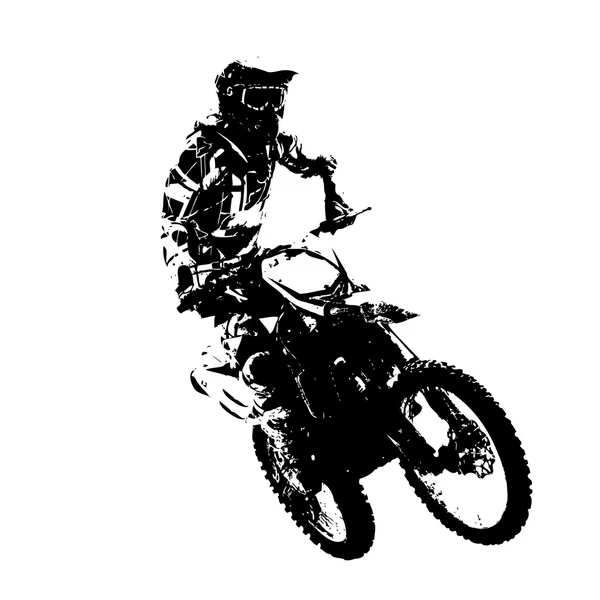 Rider neemt deel aan motorcross kampioenschap. Vectorillustratie. — Stockvector