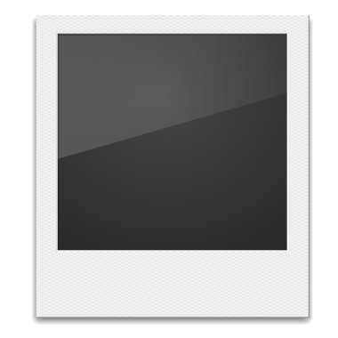 Retro fotoğraf çerçevesi Polaroid beyaz arka plan üzerinde. Vektör illustra