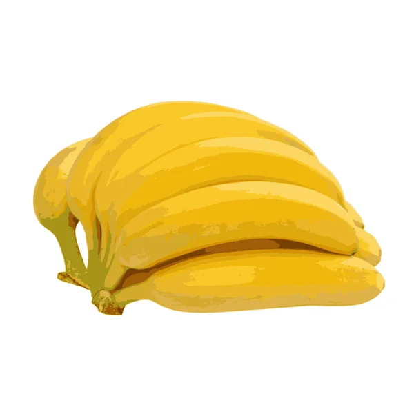 바나나 흰색 배경에 고립의 무리입니다. 벡터 illustrati — 스톡 벡터