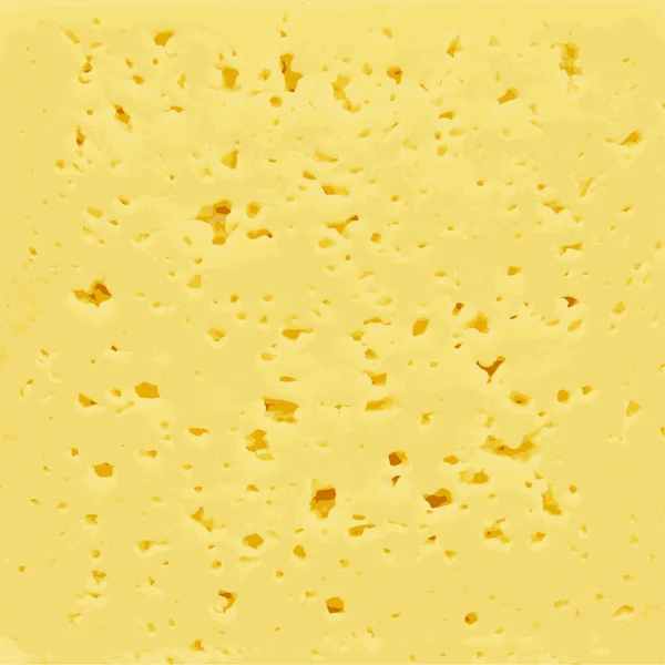 Fondo di formaggio fresco giallo svizzero con fori Vector illust — Vettoriale Stock