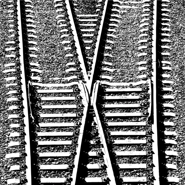 Tracks e Switch Ferroviários. Ilustração vetorial . — Vetor de Stock