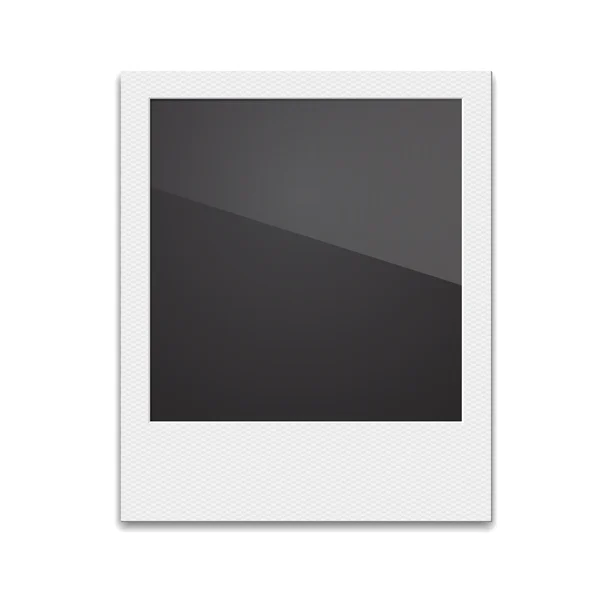 Cadre photo rétro Polaroid sur fond blanc. Illustrtra vectoriel — Image vectorielle