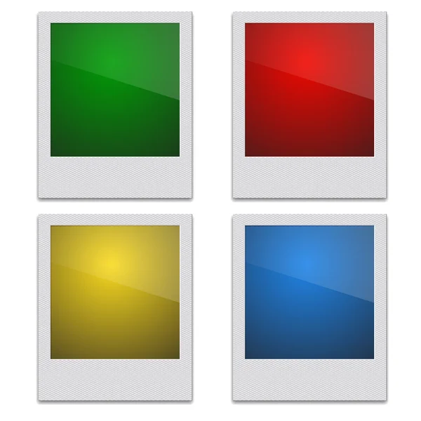 Set Retro Photo Frame Polaroid  On White Background. Vector illu — Stock Vector