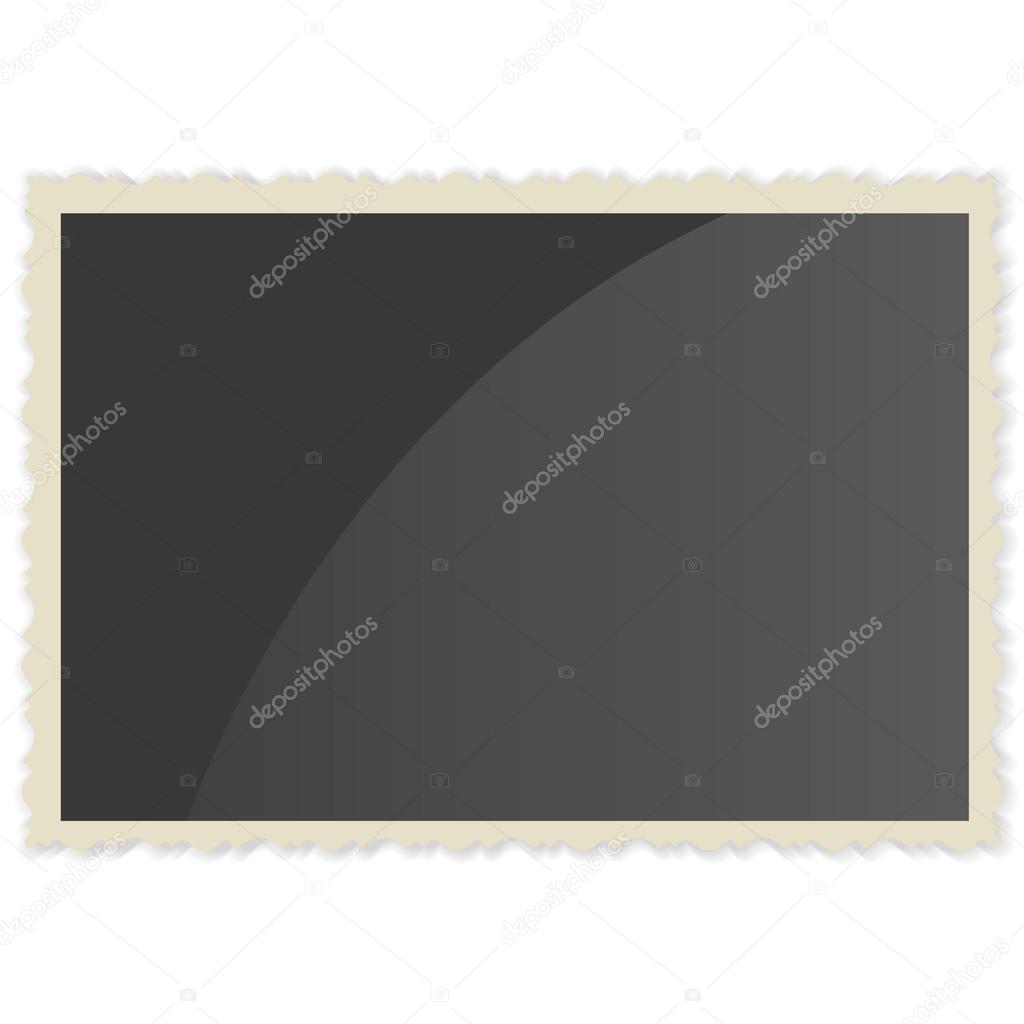 Retro Photo Frame   On White Background. Vector illustration
