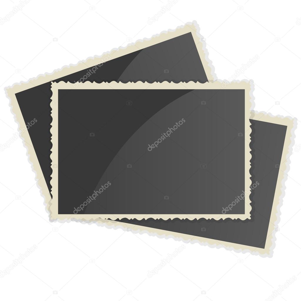 Retro Photo Frame   On White Background. Vector illustration
