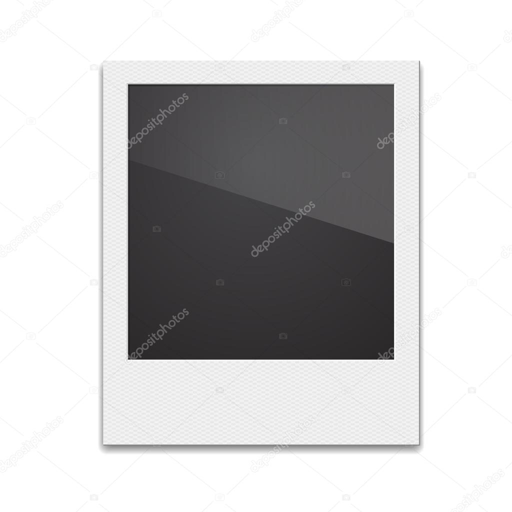 Retro Photo Frame Polaroid  On White Background. Vector illustration