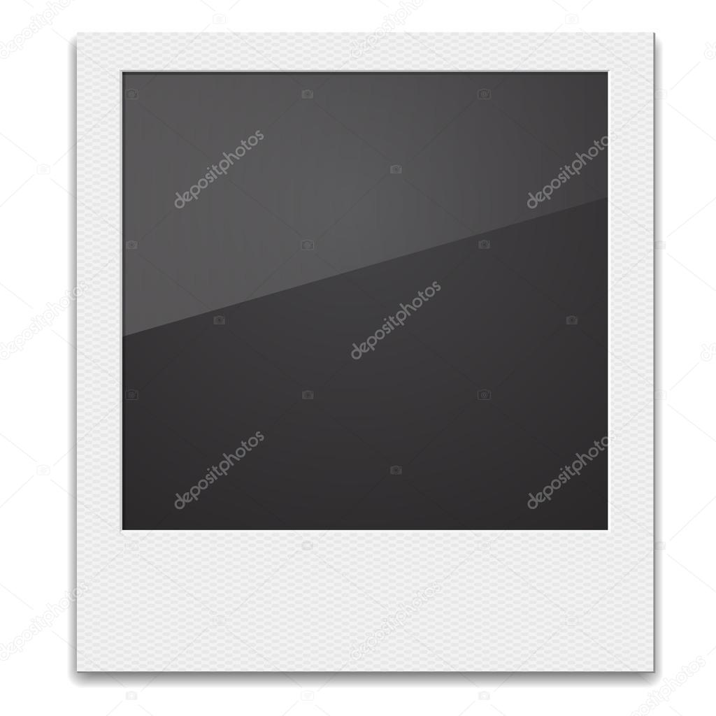 Retro Photo Frame Polaroid  On White Background. Vector illustration