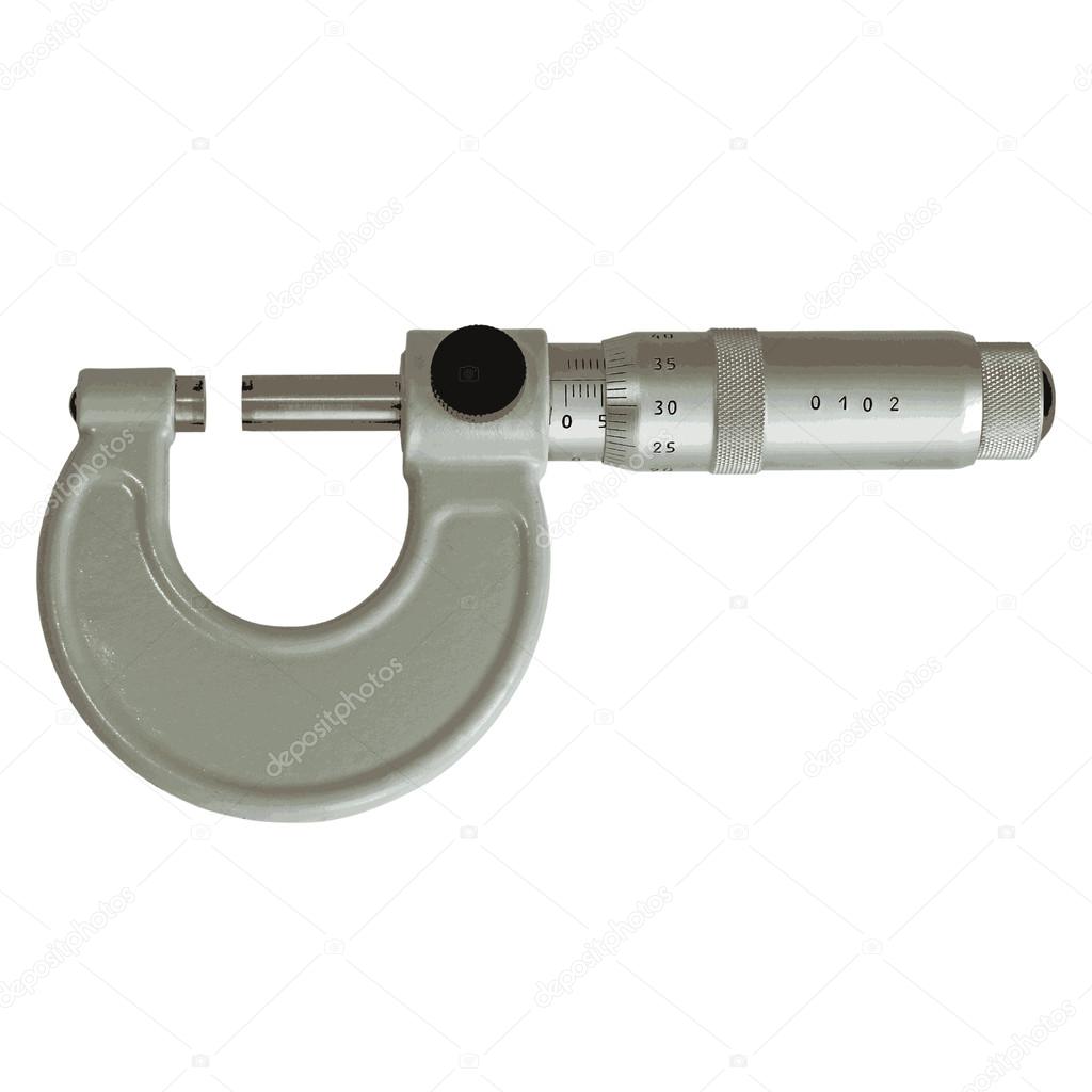 micrometer isolated on a white background. Vector illustration.