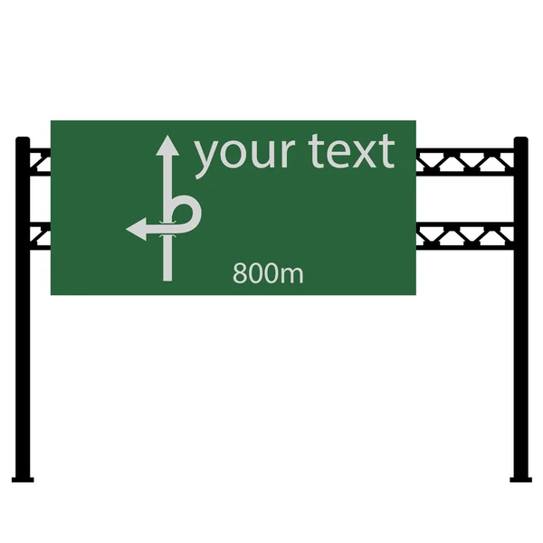 Panneau de signalisation vierge sur la route . — Image vectorielle