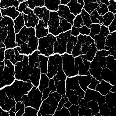 Kurak mevsimde kil zemini çatladı. Vektör illüstrasyonu.