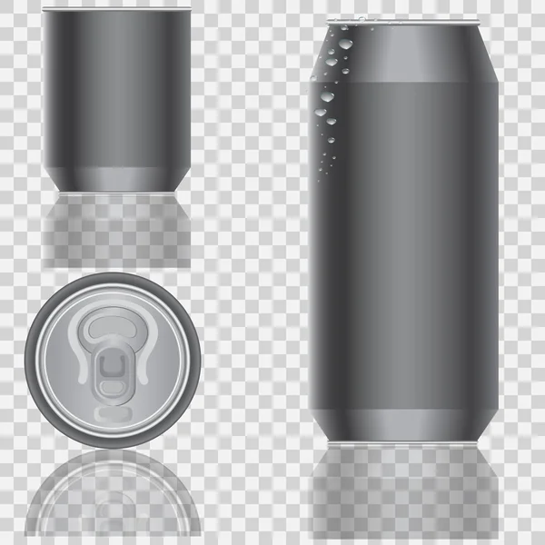 Emballage en aluminium pour boissons. Illustration vectorielle . — Image vectorielle