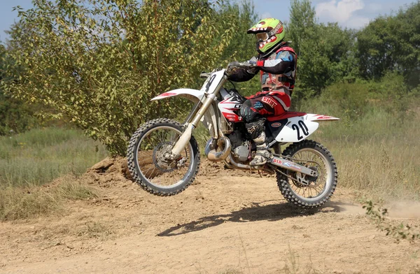 ARSENYEV, RUSSIA - AUG 30: Rider participates in the  round of t — Stock Photo, Image