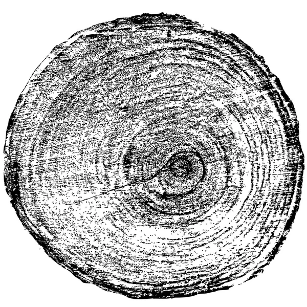 Los anillos de árboles cortaron el fondo del tronco. Ilustración vectorial — Vector de stock